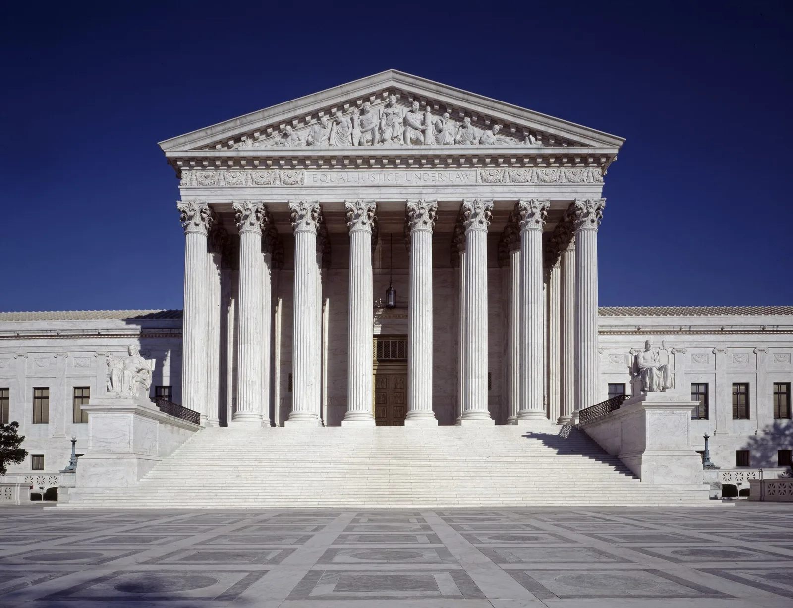 The west facade of the U.S. Supreme Court Building in Washington, D.C., where most church and state cases are finally decided