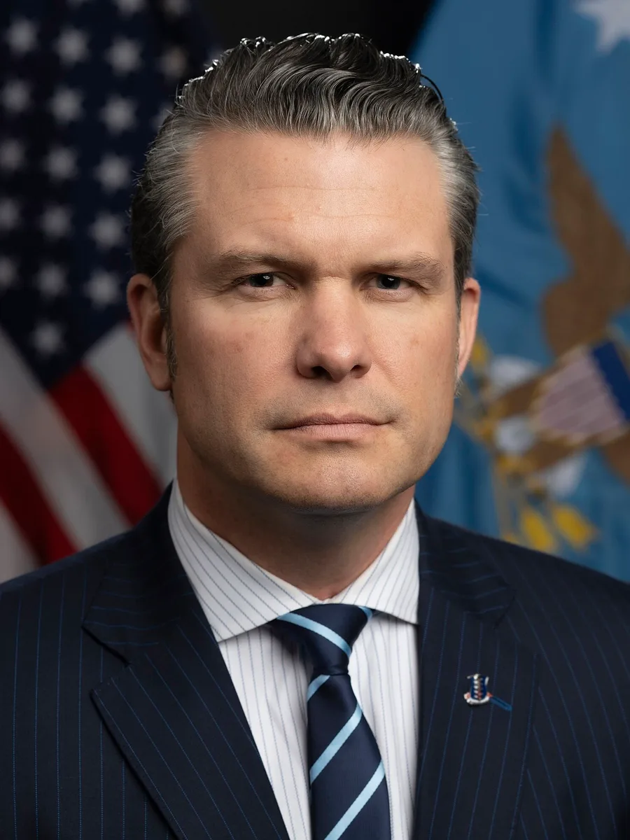 Official portrait of Secretary of War Pete Hegseth