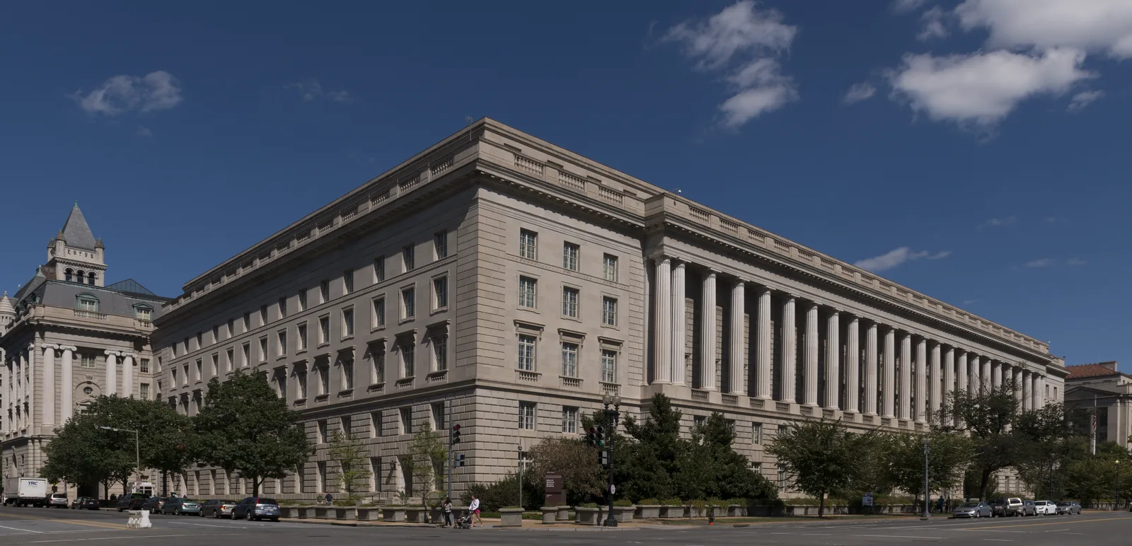 The Internal Revenue Service headquarters building in the Federal Triangle complex, Washington, D.C.
