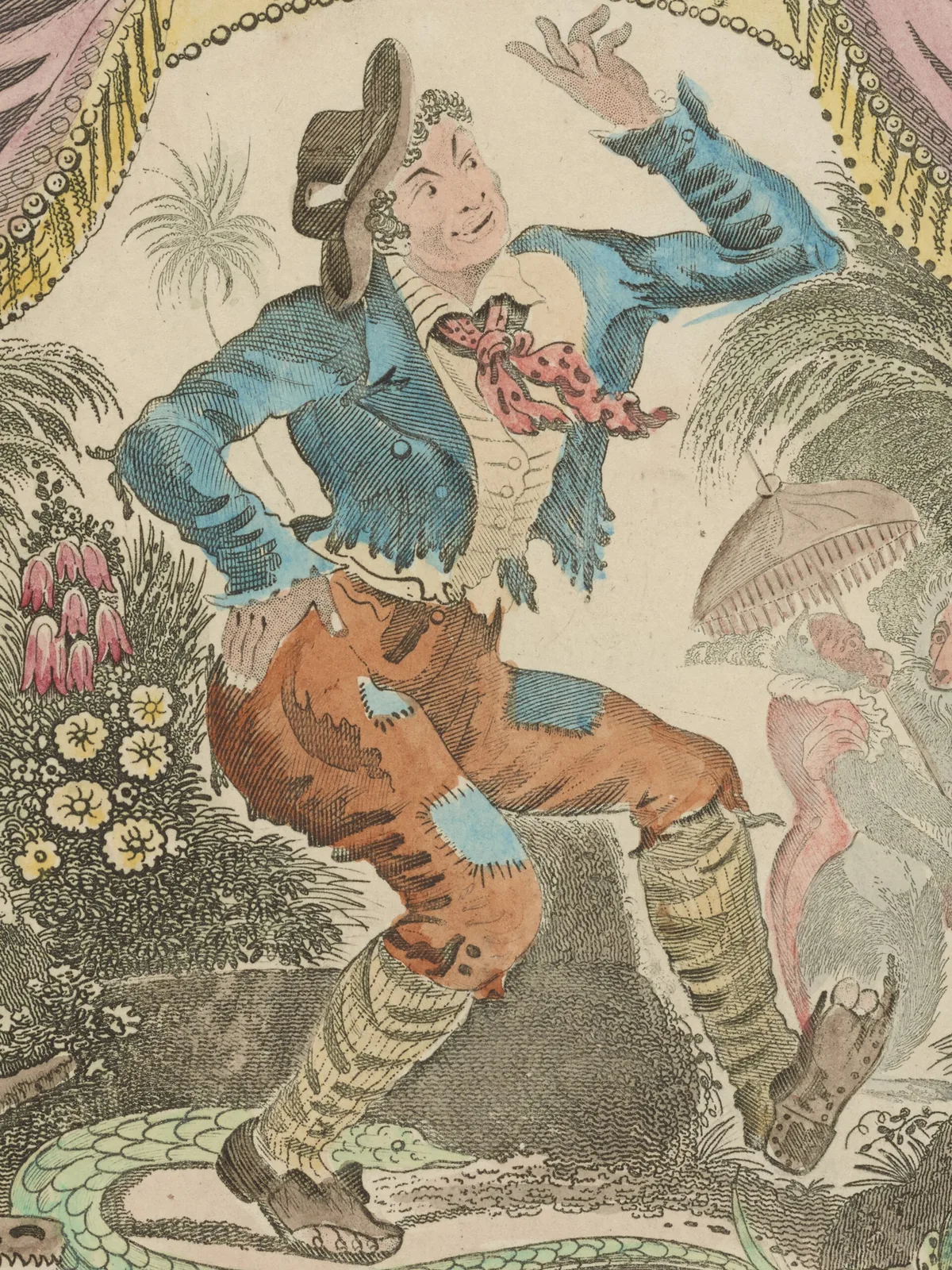 Thomas Dartmouth 'Daddy' Rice performing the Jim Crow minstrel character in blackface, the racist caricature that gave segregation laws their name