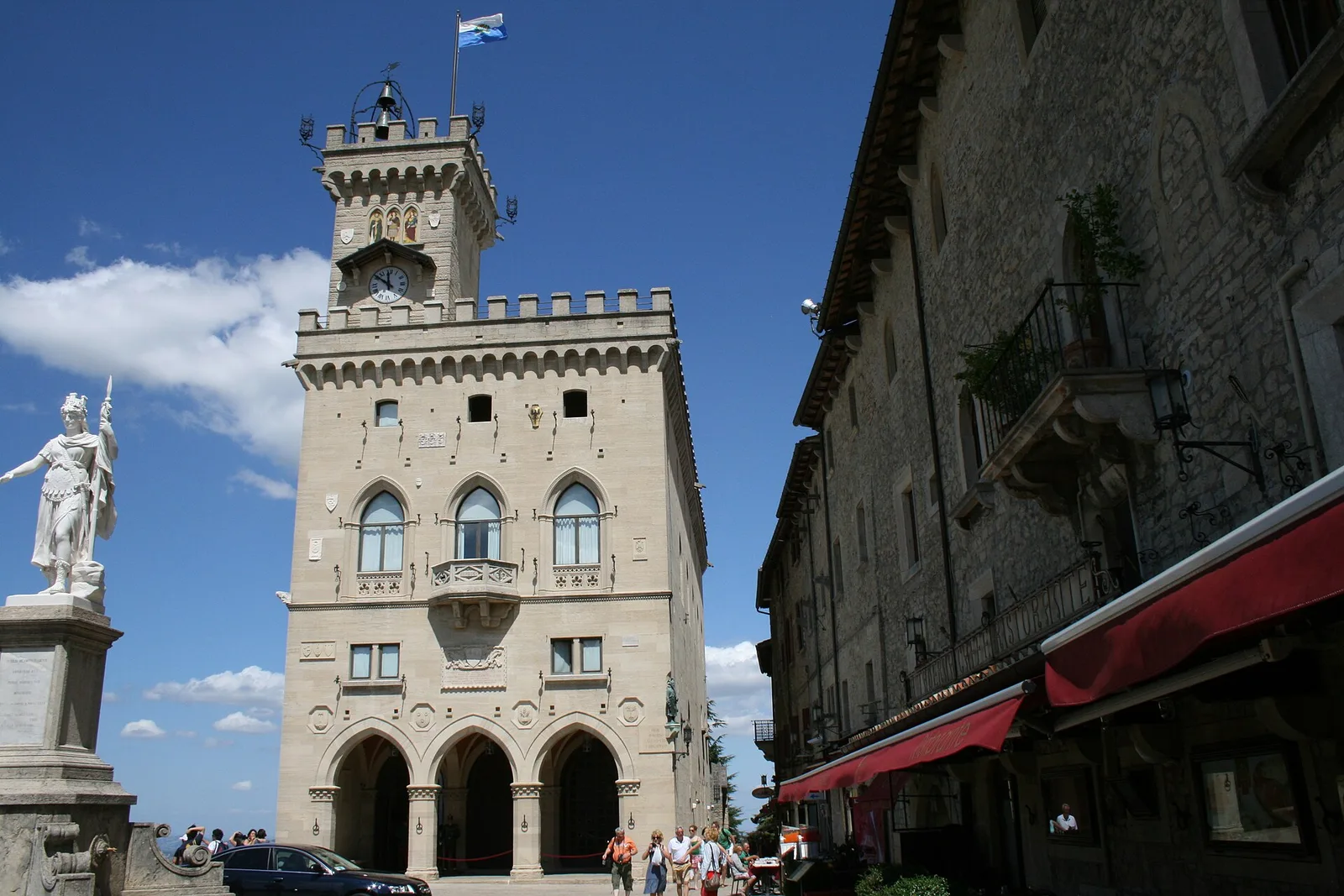 The capitol building of San Marino on Mount Titano