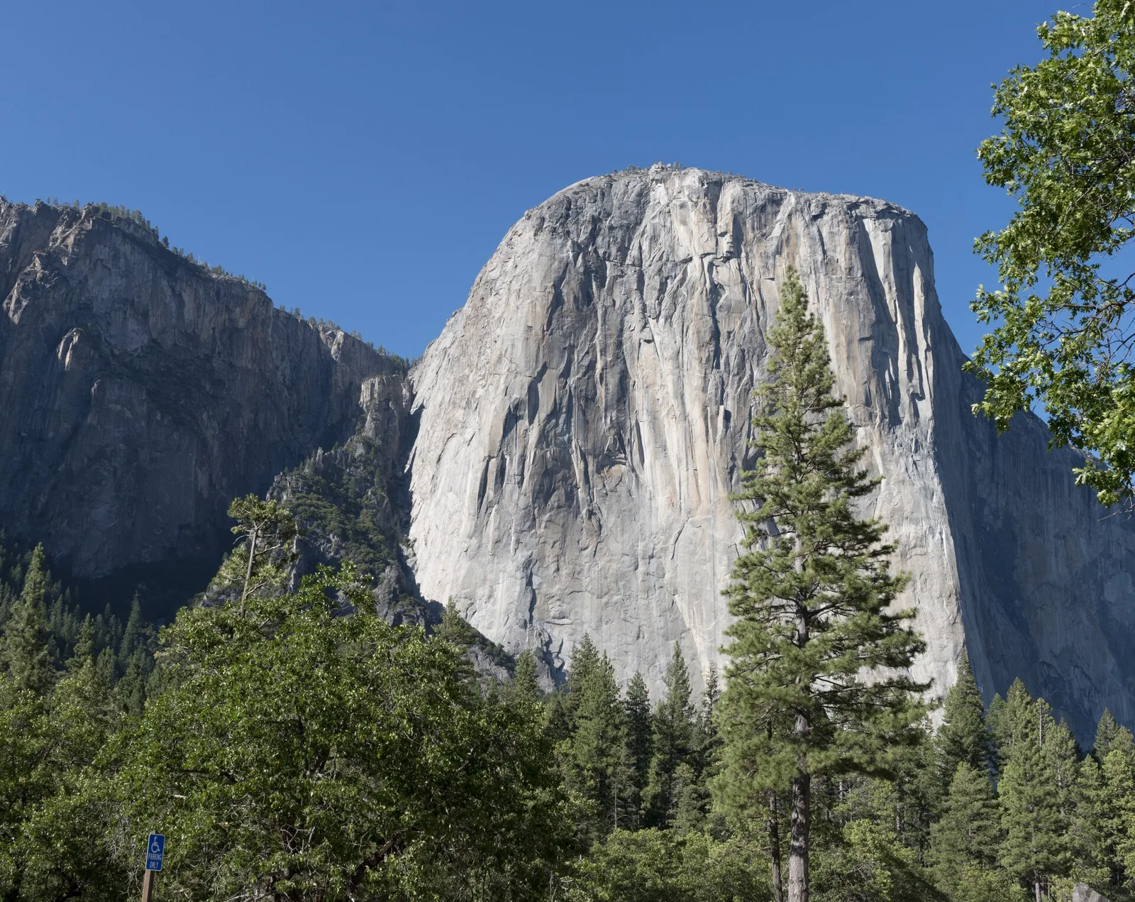 El Capitan granite monolith rising 3,000 feet above Yosemite Valley, California