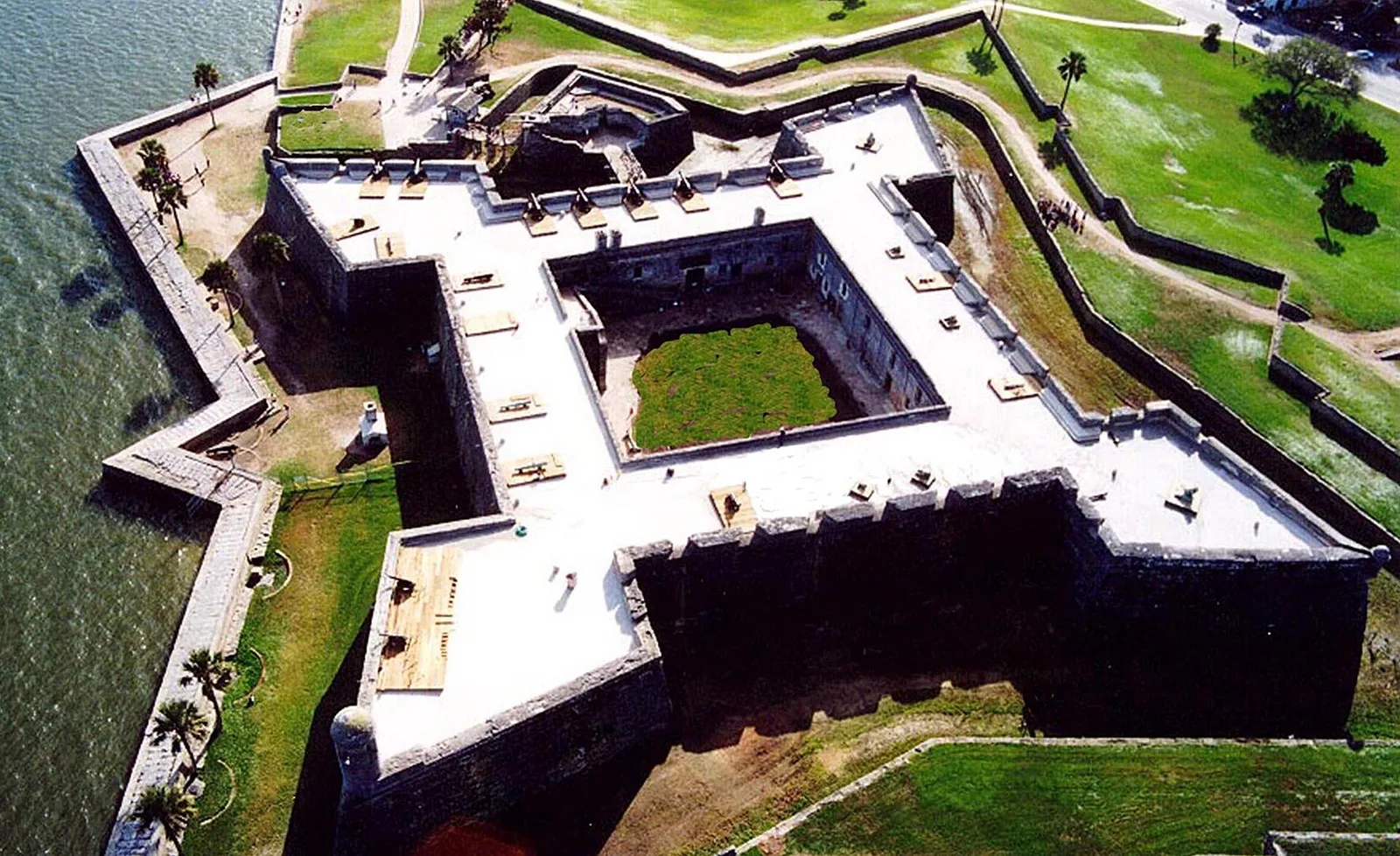 St. Augustine, Florida, the oldest continuously inhabited European-established settlement in the continental United States, with its iconic Spanish colonial architecture and waterfront setting