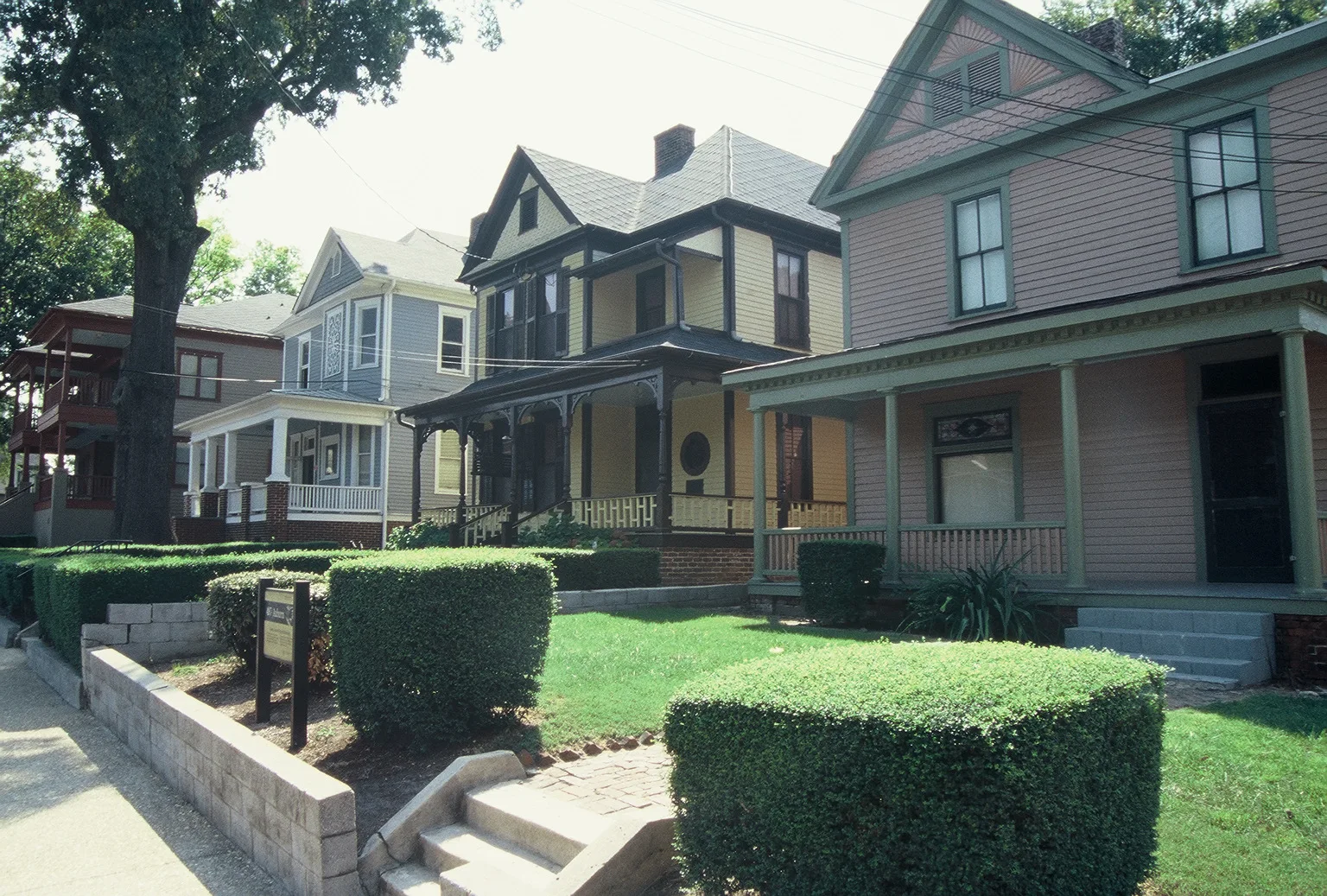 The birth home of Martin Luther King Jr. on Auburn Avenue in Atlanta, Georgia, preserved as part of the national historic site where the civil rights leader grew up