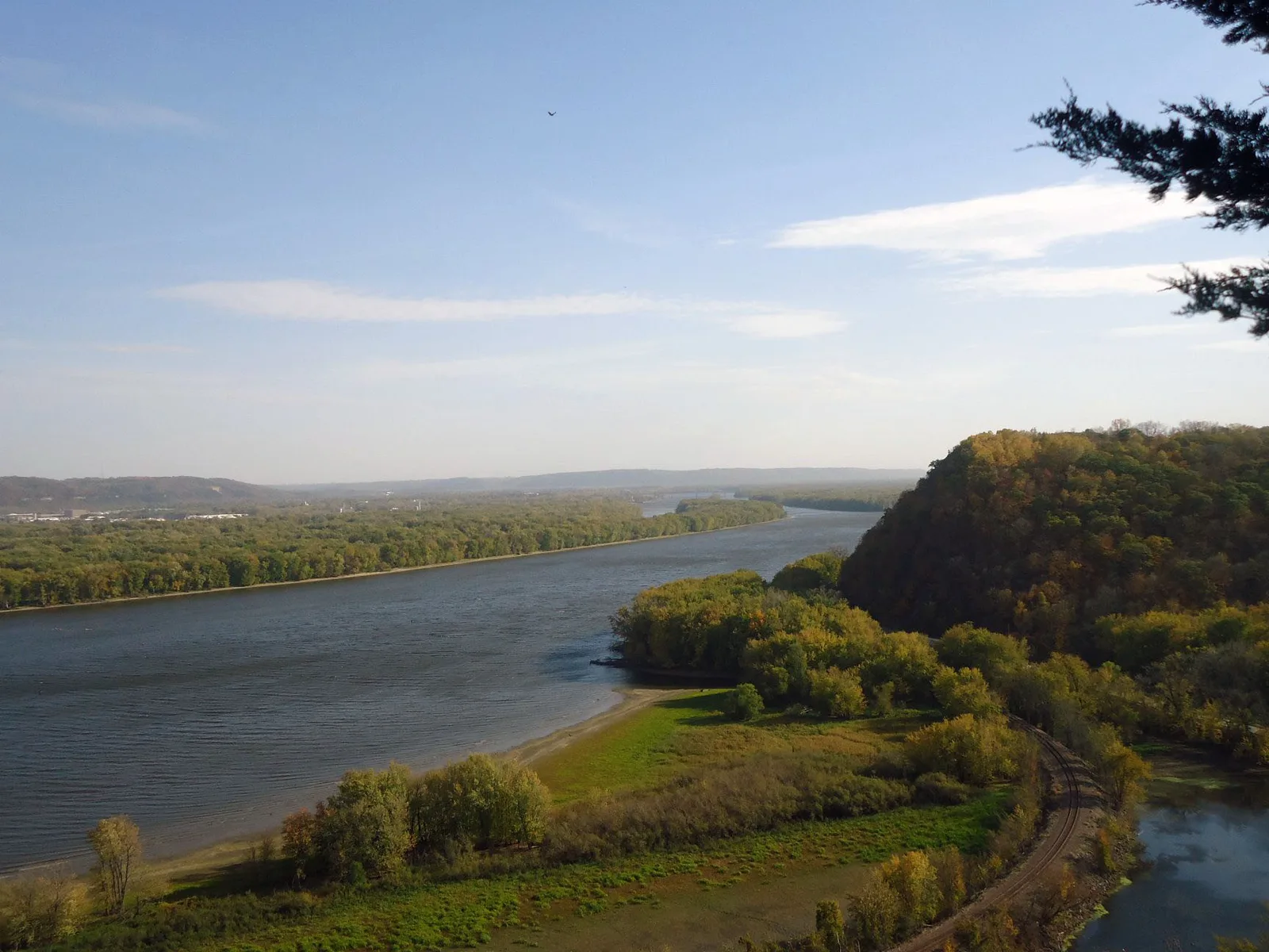 Effigy Mounds National Monument blufftop view over the Mississippi River