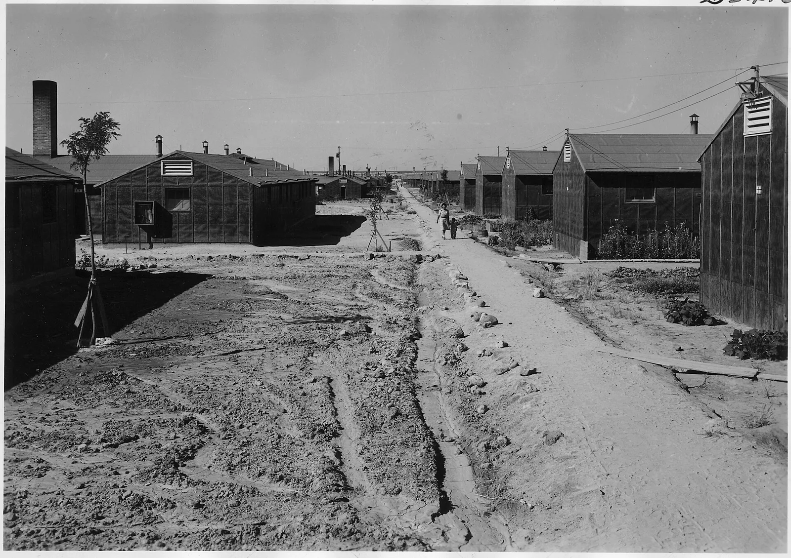 The Minidoka War Relocation Center barracks in Hunt, Idaho, where more than 9,000 Japanese Americans were incarcerated by executive order following the attack on Pearl Harbor in 1941