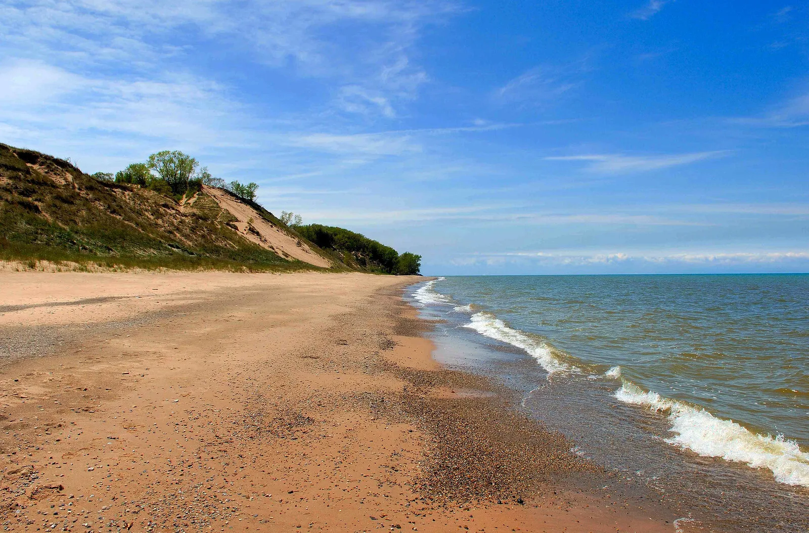 Mount Baldy active dune at Indiana Dunes National Park overlooking Lake Michigan