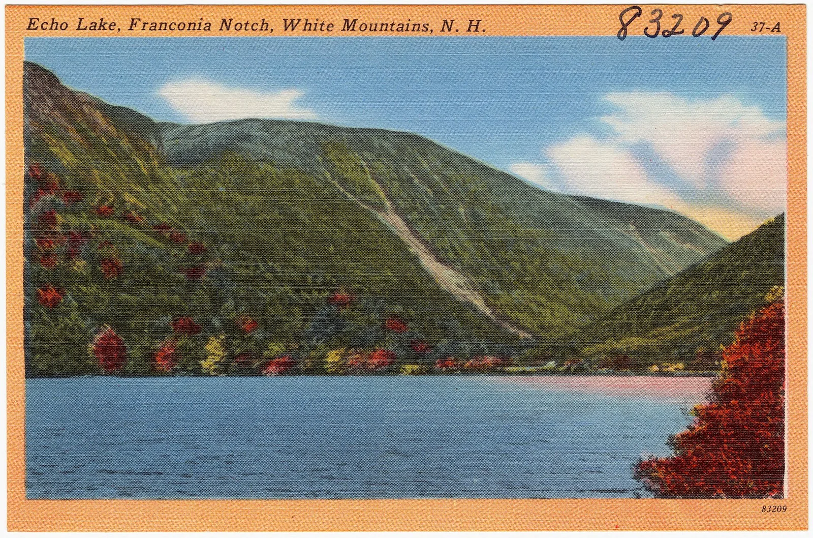 Franconia Notch State Park aerial view of the White Mountains in New Hampshire