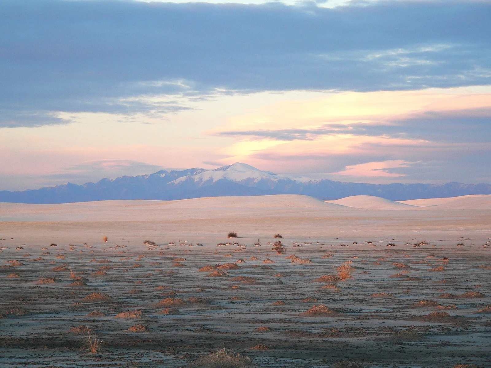 The white gypsum dunes of White Sands National Park in the Tularosa Basin of southern New Mexico
