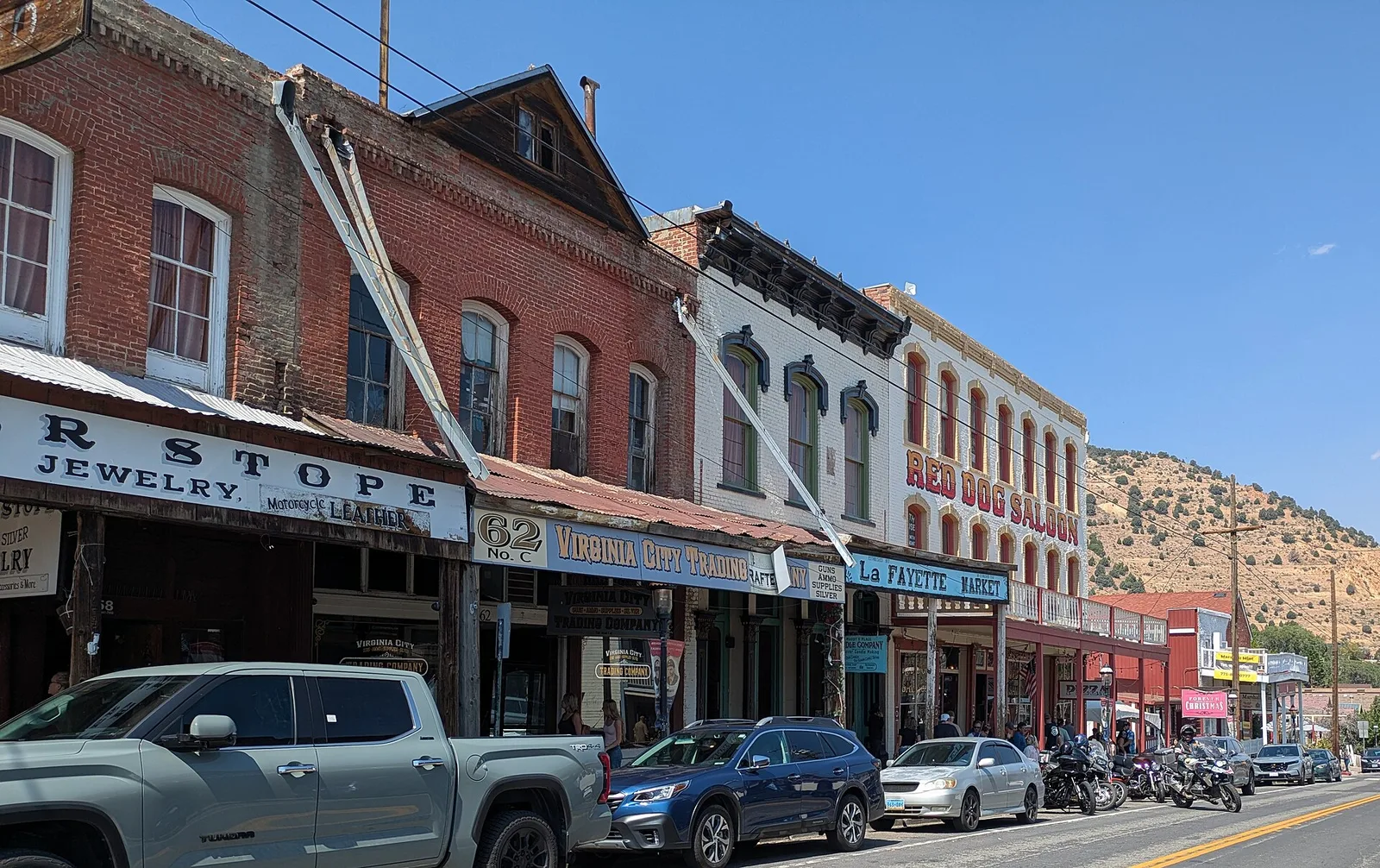 The historic mining town of Virginia City, Nevada, heart of the Comstock Lode silver rush that triggered Nevada's statehood