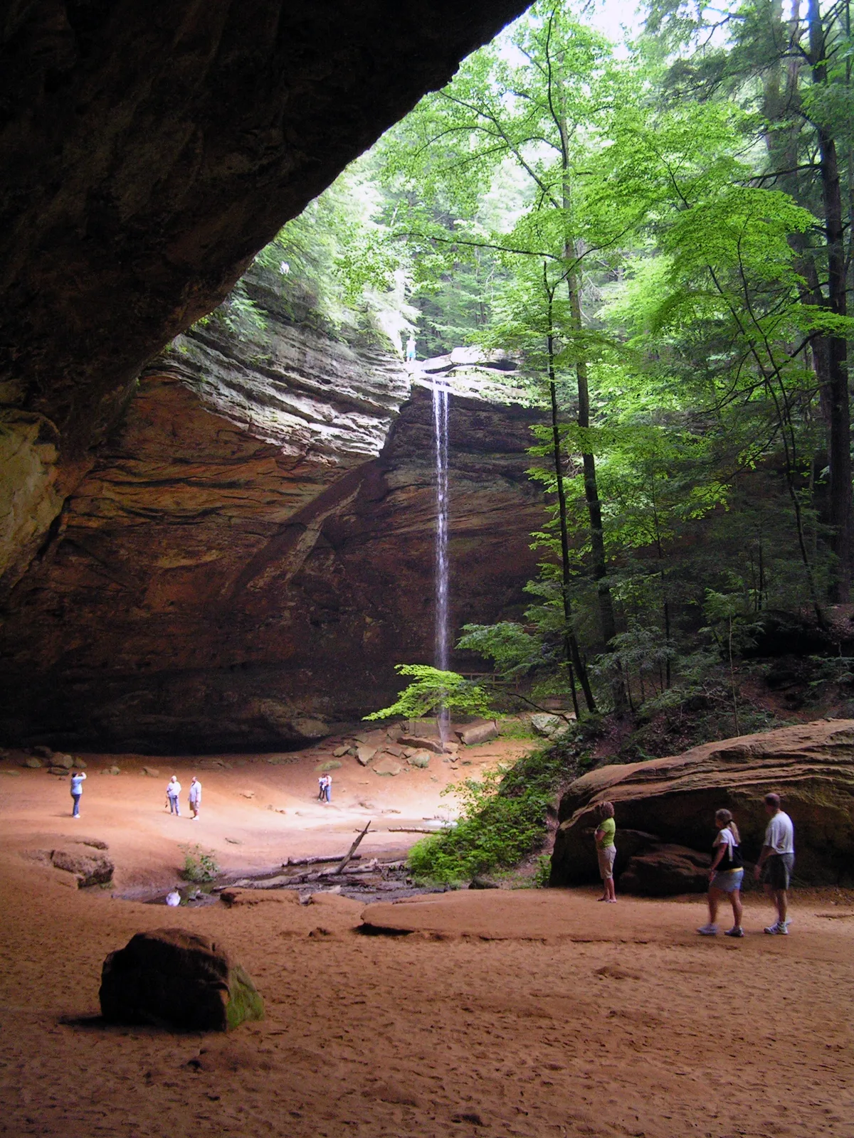 Hocking Hills State Park sandstone gorge and hemlock forest in southeastern Ohio