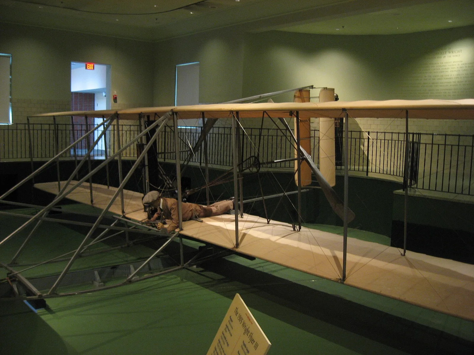 The 1905 Wright Flyer III on display at Carillon Historical Park in Dayton, Ohio, the airplane Orville and Wilbur Wright considered their first practical flying machine
