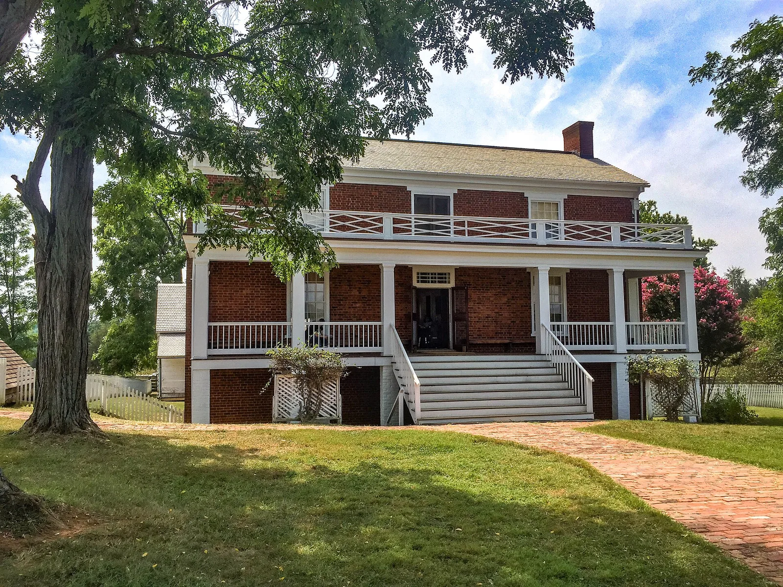 Appomattox Court House in central Virginia, where Confederate General Robert E. Lee surrendered to Ulysses S. Grant on April 9, 1865, effectively ending the Civil War