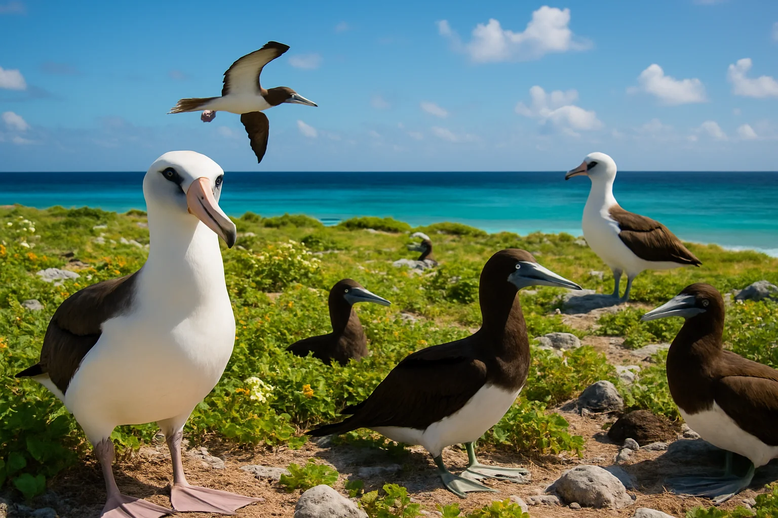 Seabird colony on Baker Island