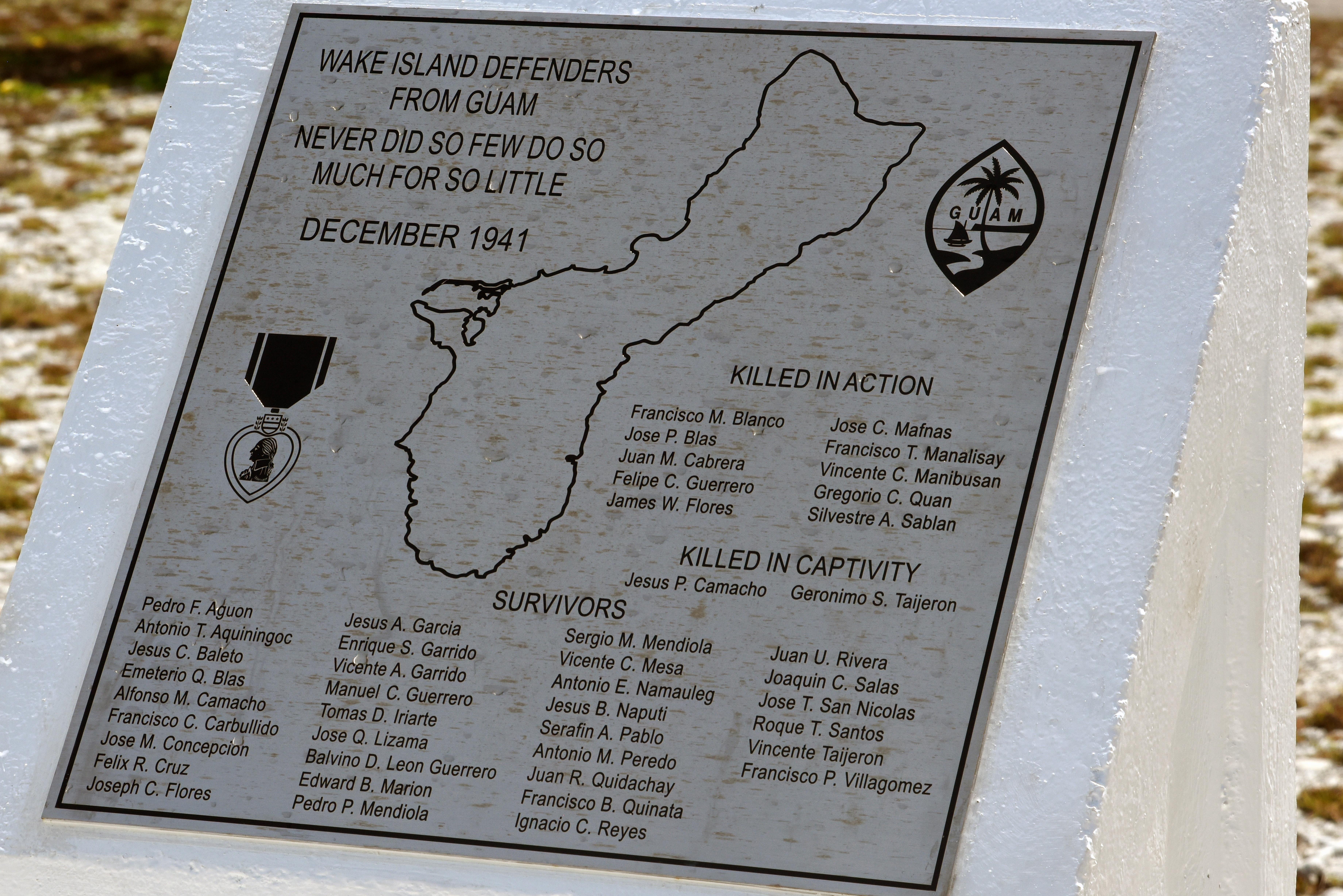 Wake Island WWII memorial